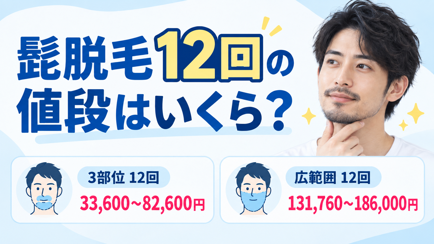 髭脱毛 12回 値段